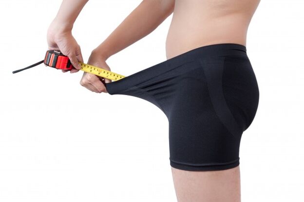 men measure the length of the penis